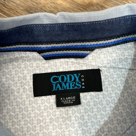 Cody James Core Shirt Blue Plaid Long Sleeve Button-Down Western Men's Size XL - Picture 1 of 14